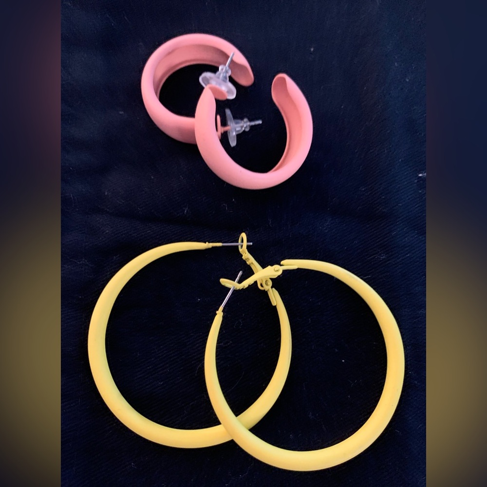 Colorful Hoop Earrings Set